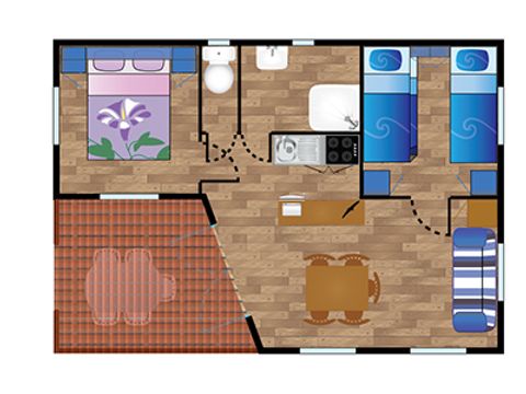 Chalet 5 personen - Chalet IRATY*** voor 5 personen