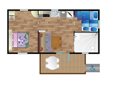 Mobilheim 4 personen - Mobilheim IGUSKI**** (PMR) 4 Personen