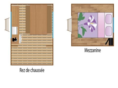 Tente en toile et en bois 2 personnes - Lodge LAINA CONFORT 2 personnes