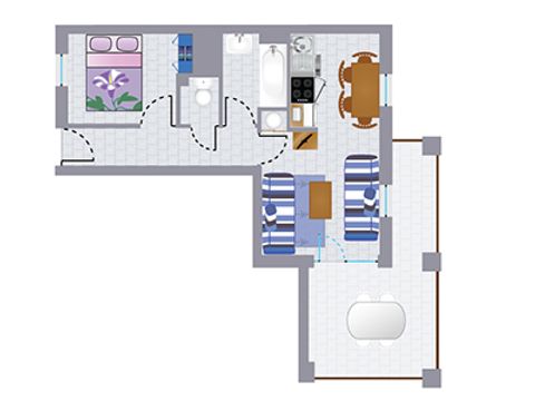 APPARTEMENT 4 personnes - FLORES 2-4 personnes