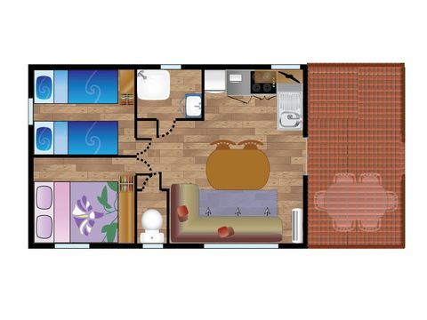 Mobile home 4 persons - Mobile-home IBARDIN**** sleeps 4