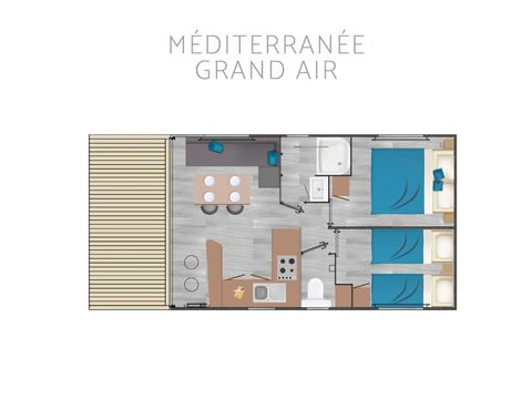 Mobile home 5 persons - MEDITERRANEE - TV - BBQ