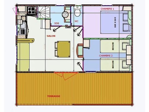 CHALET 4 persone - 2 camere da letto + aria condizionata