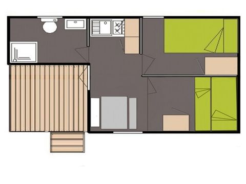 CHALET 4 people - Chalet éco 1 Bedroom 4 People Saturday