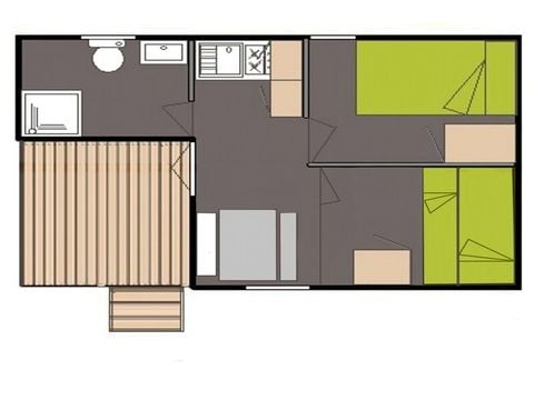 CHALET 4 persone - Chalet éco 1 Camera da letto 4 Persone Sabato