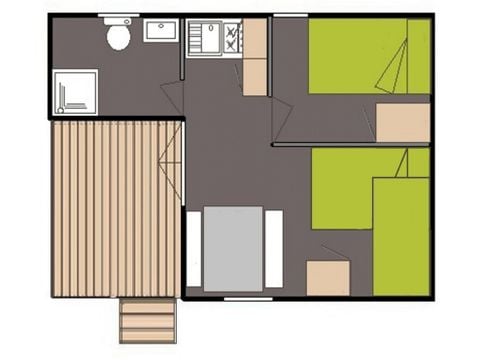 Chalet 4 personen - Eco 1 slaapkamer