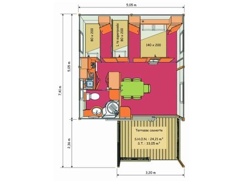 BUNGALOW 5 personas - Bungalow 5 personas