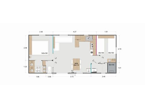 MOBILHOME 4 personnes - Ospedale 32m² 4p