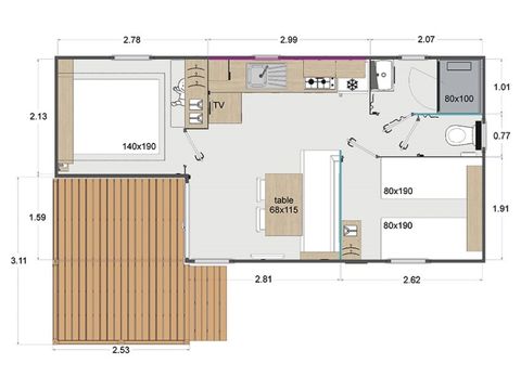 Mobile home 4 persons - Ese
