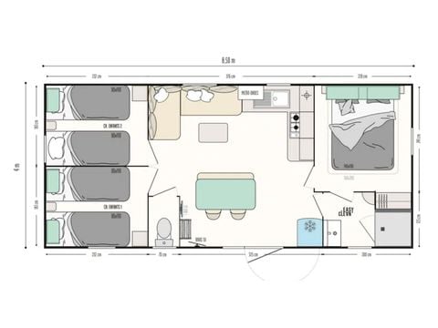 MOBILHOME 6 personnes - LIAMONE