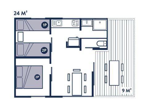 BUNGALOW 5 people - Bungalow PREMIUM 5 pers
