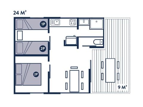 BUNGALOW 5 personnes - Bungalow PREMIUM 5 pers