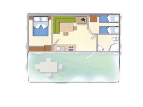 CASA MOBILE 5 persone - BLU ROMANTICO