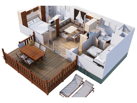 MOBILHOME 5 personnes - SUNLODGE REDWOOD