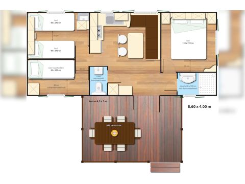 STACARAVAN 5 personen - SunLodge Aspen