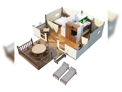 Stacaravan 5 personen - SunLodge Safari