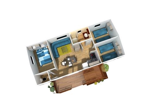 Casa mobile 6 persone - CLASSIC con TV
