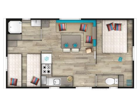 Mobilhome 4 personas - CLASSIC con TV