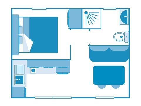 Mobilheim 2 personen - Ferienhaus für 2 Personen, 1 Schlafzimmer, ****
