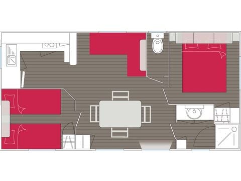 Mobile home 4 persons - Savanah COMFORT -2 bedrooms 30m²- *Clim, terrace, TV*.