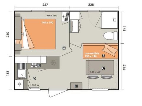 MOBILHOME 3 personnes - Studio