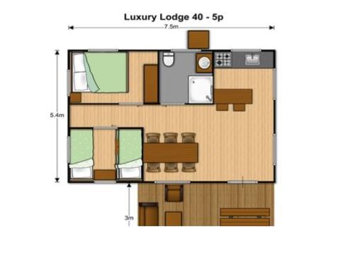 Tenda 5 persone - Legno