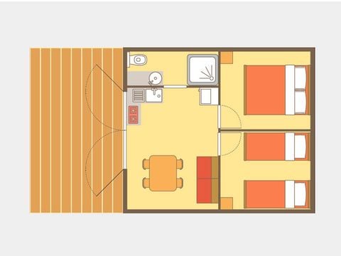 Tent 6 personen - Cabane Lodge