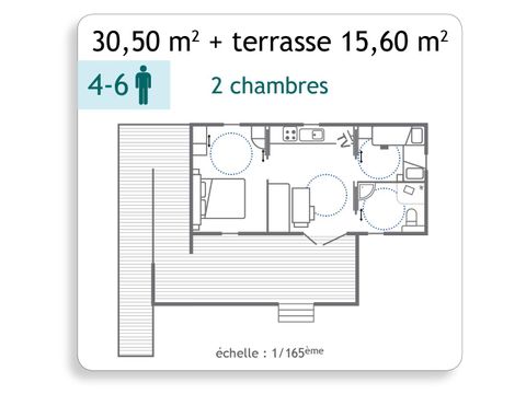 MOBILHOME 6 personnes - Mobil home - PMR - 30.5m² 6 pers