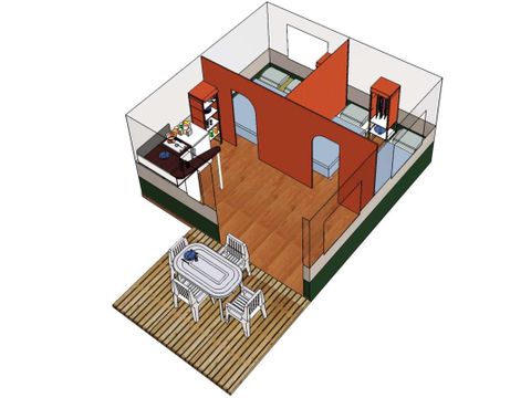 BUNGALOW 4 personas - Cyrus Canvas, Sin instalaciones sanitarias los domingos temporada alta