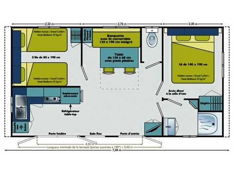 Mobile home 4 persons - RIVIERA