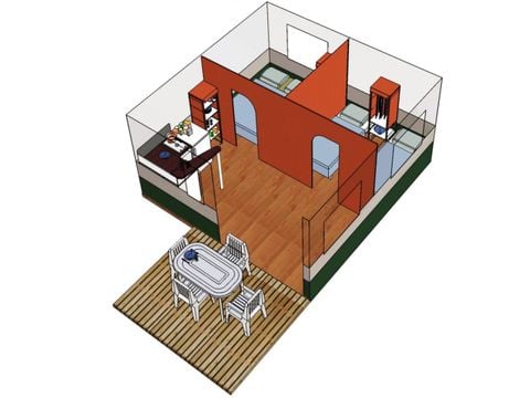 BUNGALOW TOILÉ 4 personnes - CYRUS