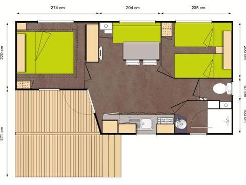 Mobile home 4 persons - OPHEA