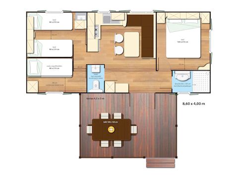 MOBILE HOME 6 people - SunLodge Aspen (Friday high season)
