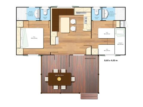 Mobile home 5 persons - SunLodge Redwood