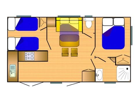 Mobile home 4 persons - RIVIERA 750-2 A/C CD