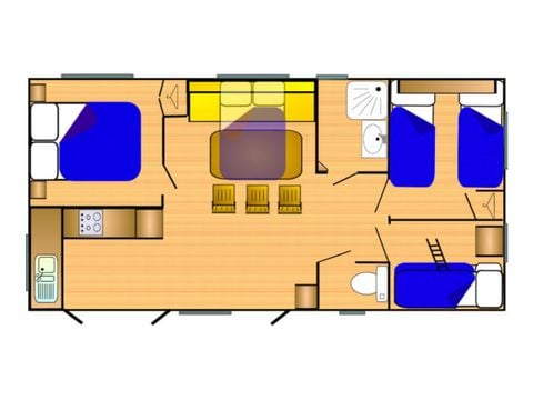 Mobile home 7 persons - RIVIERA 860-3 A/C CD