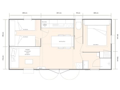 MOBILHOME 6 personnes - Cottage Loggia 