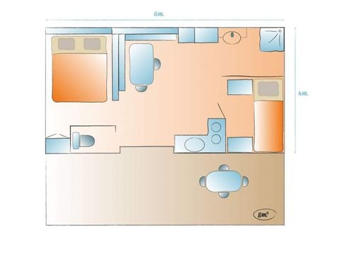 Stacaravan 4 personen - Cottage Comfort