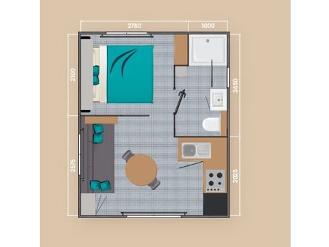 BUNGALOW 3 personnes - Bora