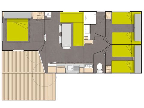 MOBILE HOME 8 people - Comfort 8 people 3 bedrooms 35m²