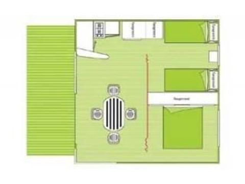 Tent 4 persons - Cyrus 2 bedrooms