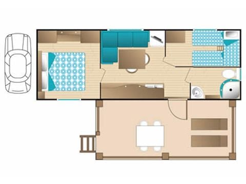 Mobilheim 4 Personen - TAHITI SUPERIOR