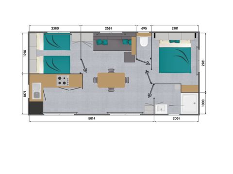 MOBILE HOME 6 people - Grand Large