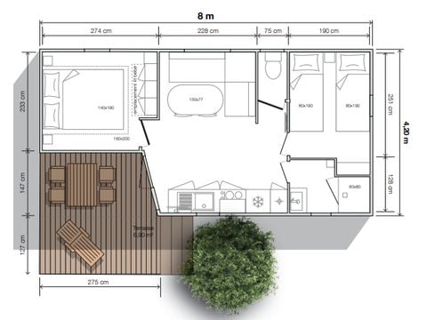 MOBILE HOME 4 people - O'hara 784 TG