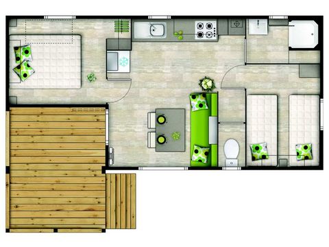 BUNGALOW 4 personnes - Mobilhome 4 personnes