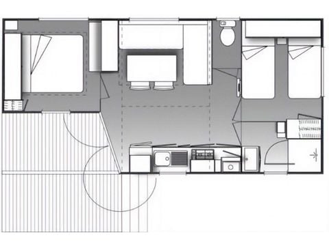 BUNGALOW 4 personnes - BERGER CONFORT PLUS - CLIM - TV