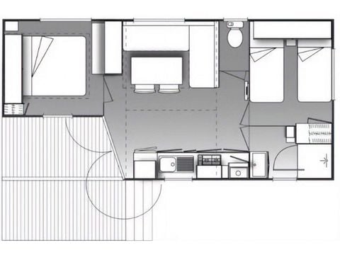 MOBILHOME 4 personnes - BERGER CONFORT PLUS - CLIM - TV