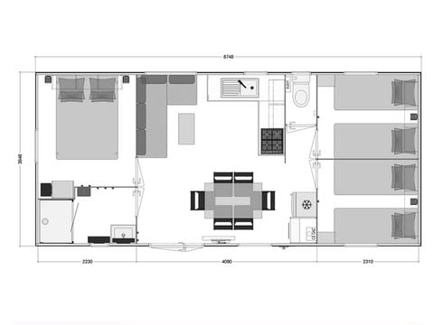 Mobile home 6 persons - 3-bedroom Premium Comfort