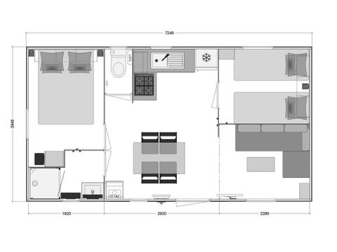Mobile home 6 persons - COMFORT PLUS CONVERTIBLE