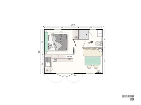 MOBILHOME 4 personas -  DUO IRIS - 1 habitación - Récent - 20m² - 20m² de superficie habitable
